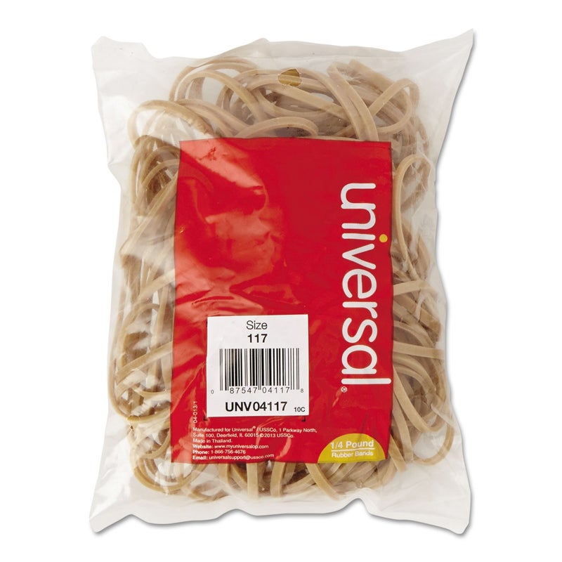 Universal 04117 Rubber Bands, Size 117, 7 x 1/8, 1/4lb Pack (Pack of 50 Bands) - Image 1